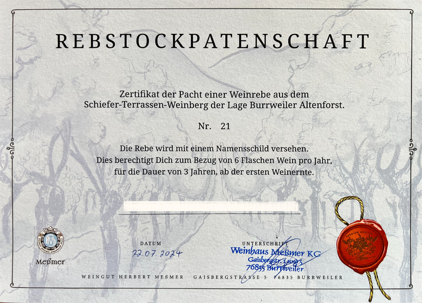 Weinstockpatenschaft